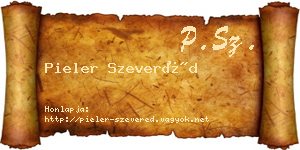 Pieler Szeveréd névjegykártya